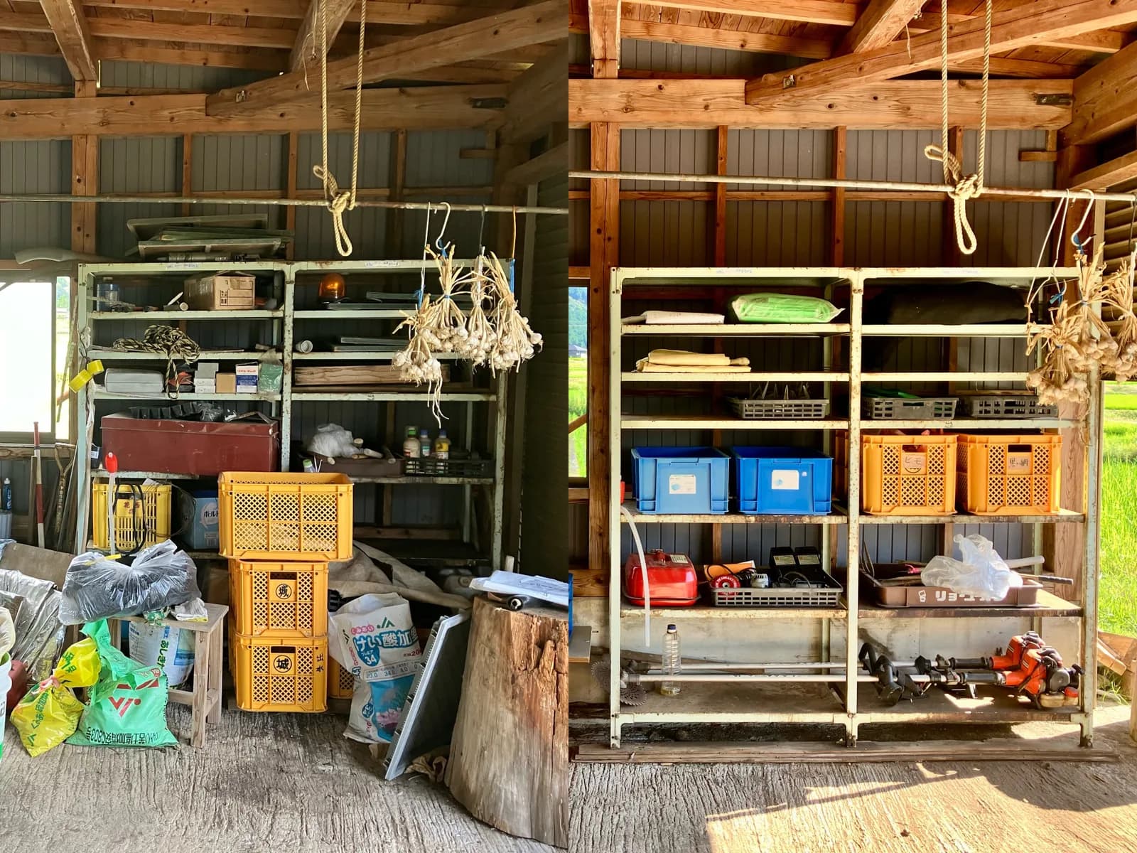 農機具小屋ビフォーアフター