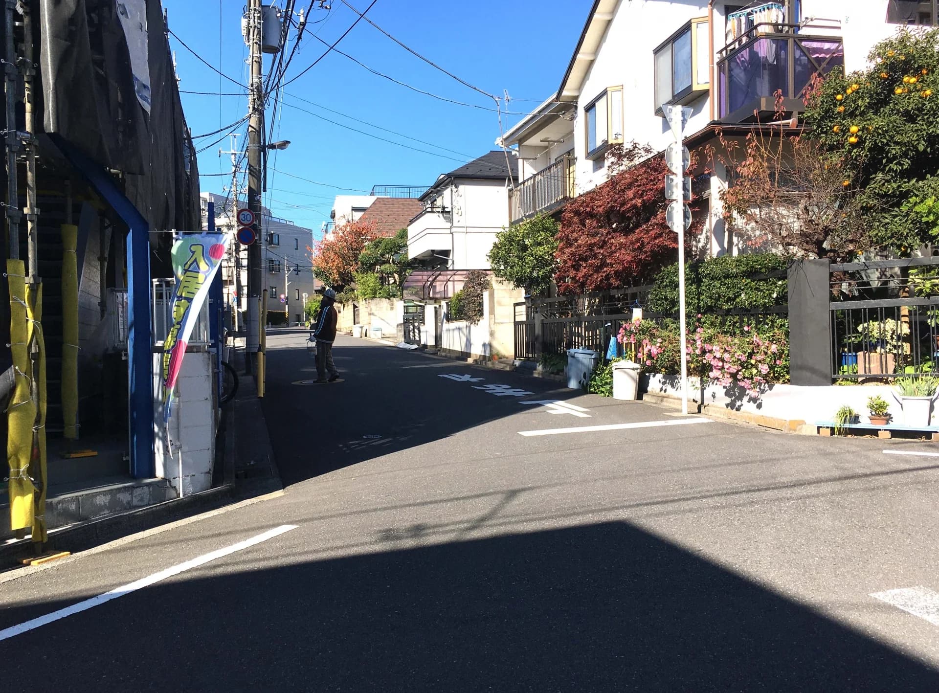 板橋区成増の戸建てが並ぶ住宅街の通り(東京都の底地の買取のイメージ)