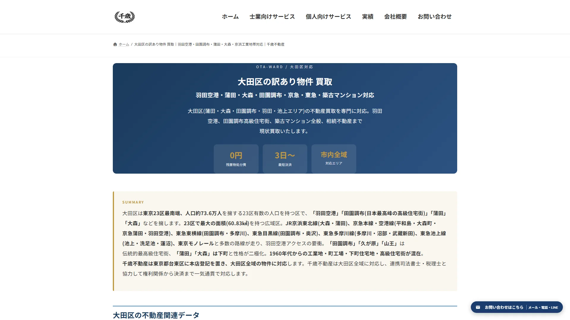 千歳不動産の公式サイト