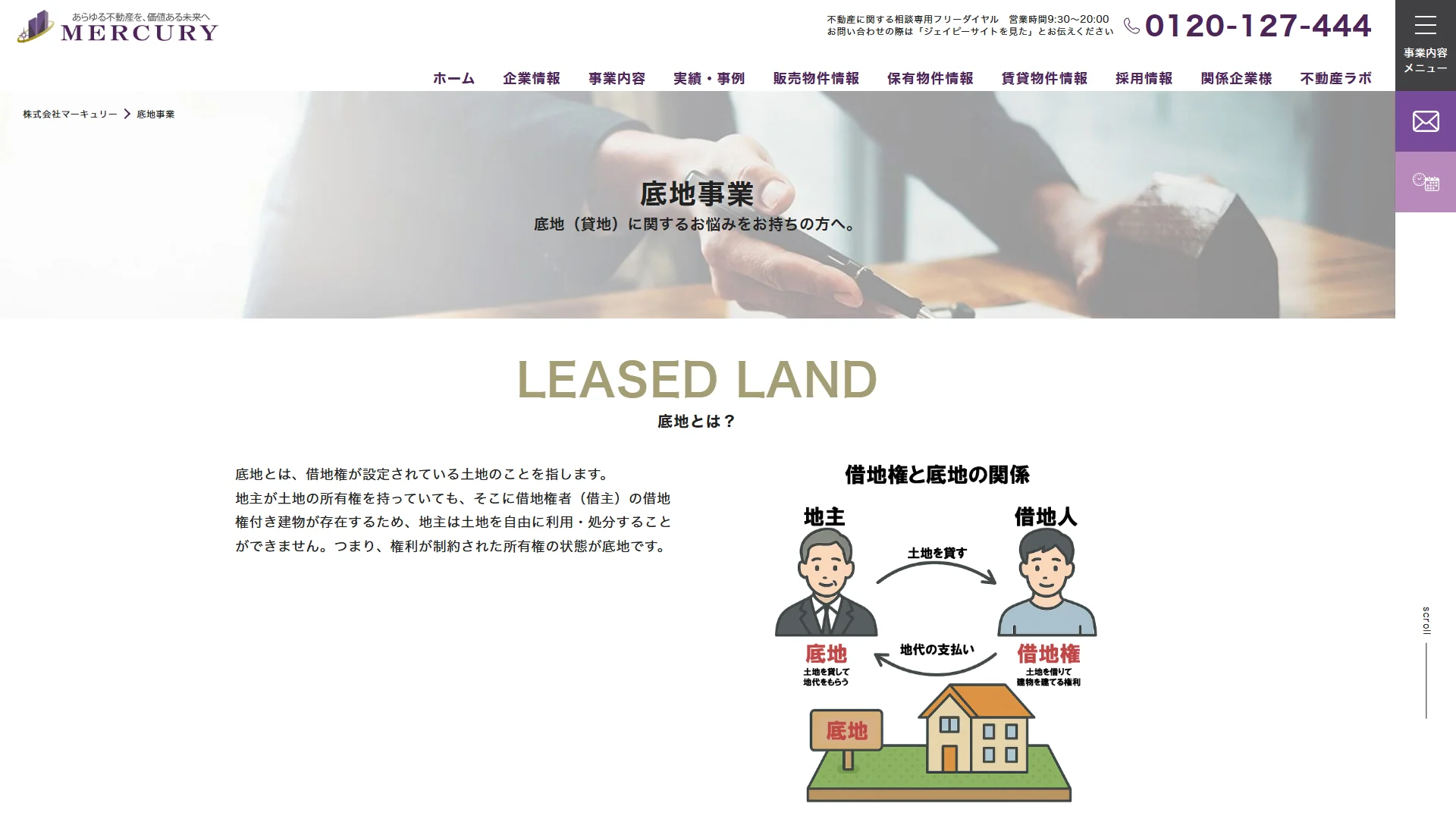 借地権相談所(株式会社マーキュリー)の公式サイト