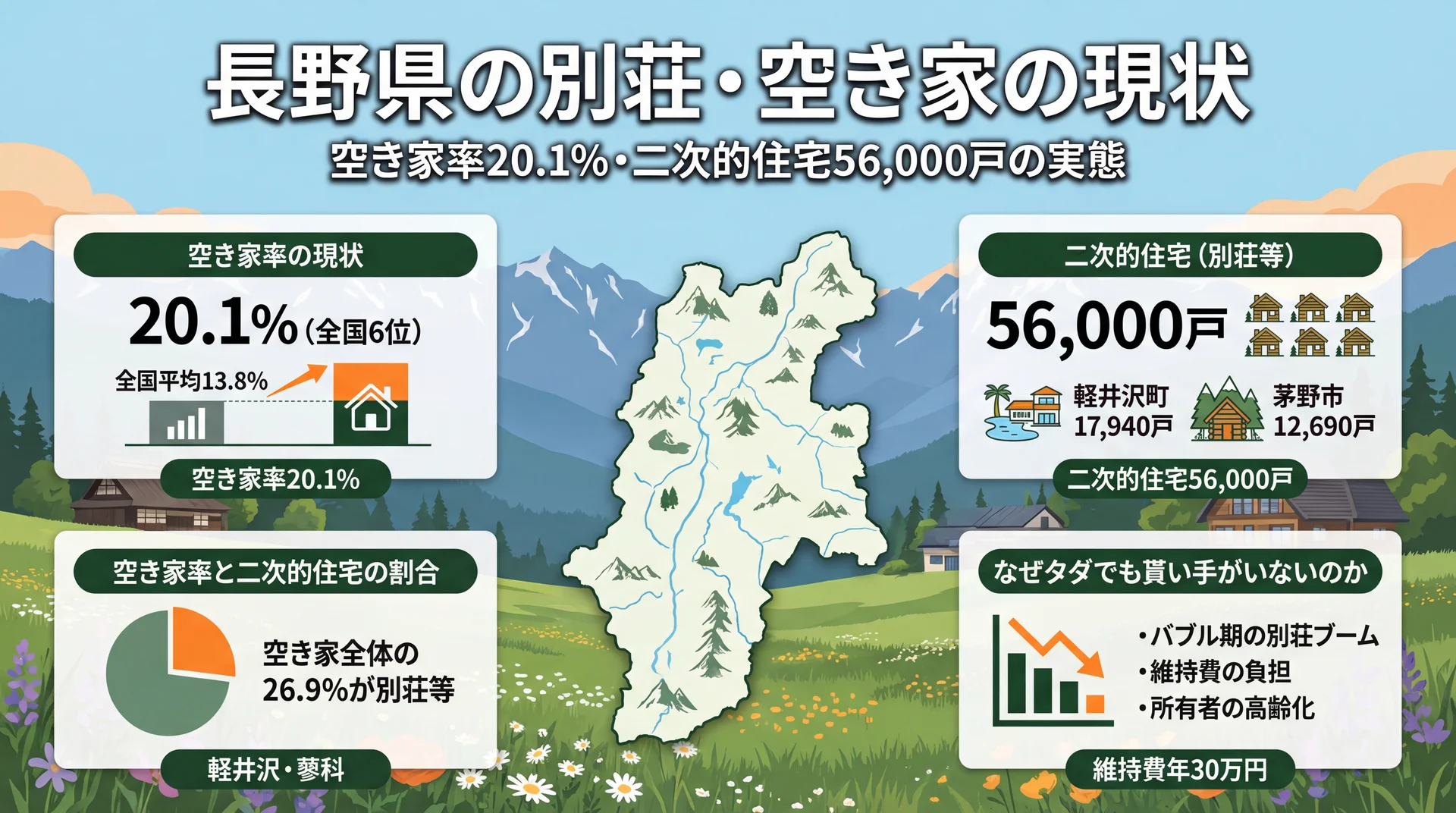 長野県の別荘・空き家の現状