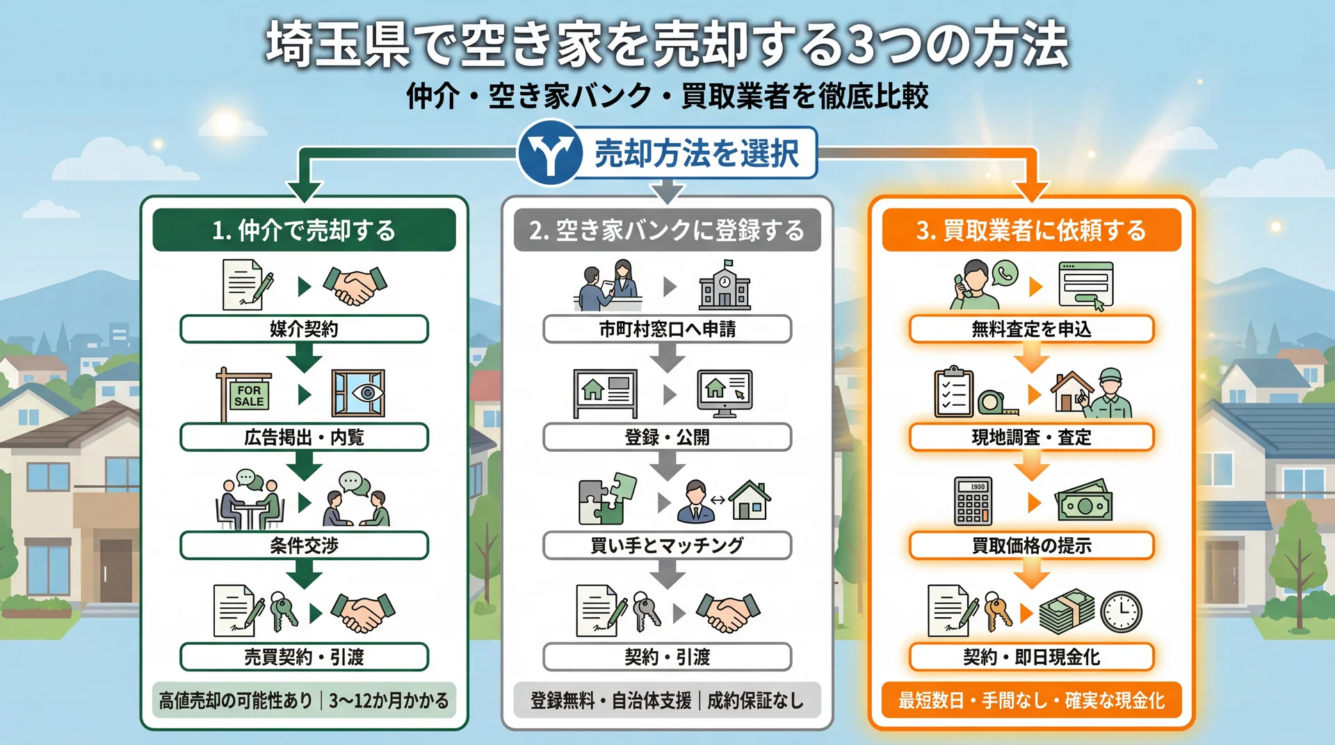 東京で空き家を売却する3つの方法