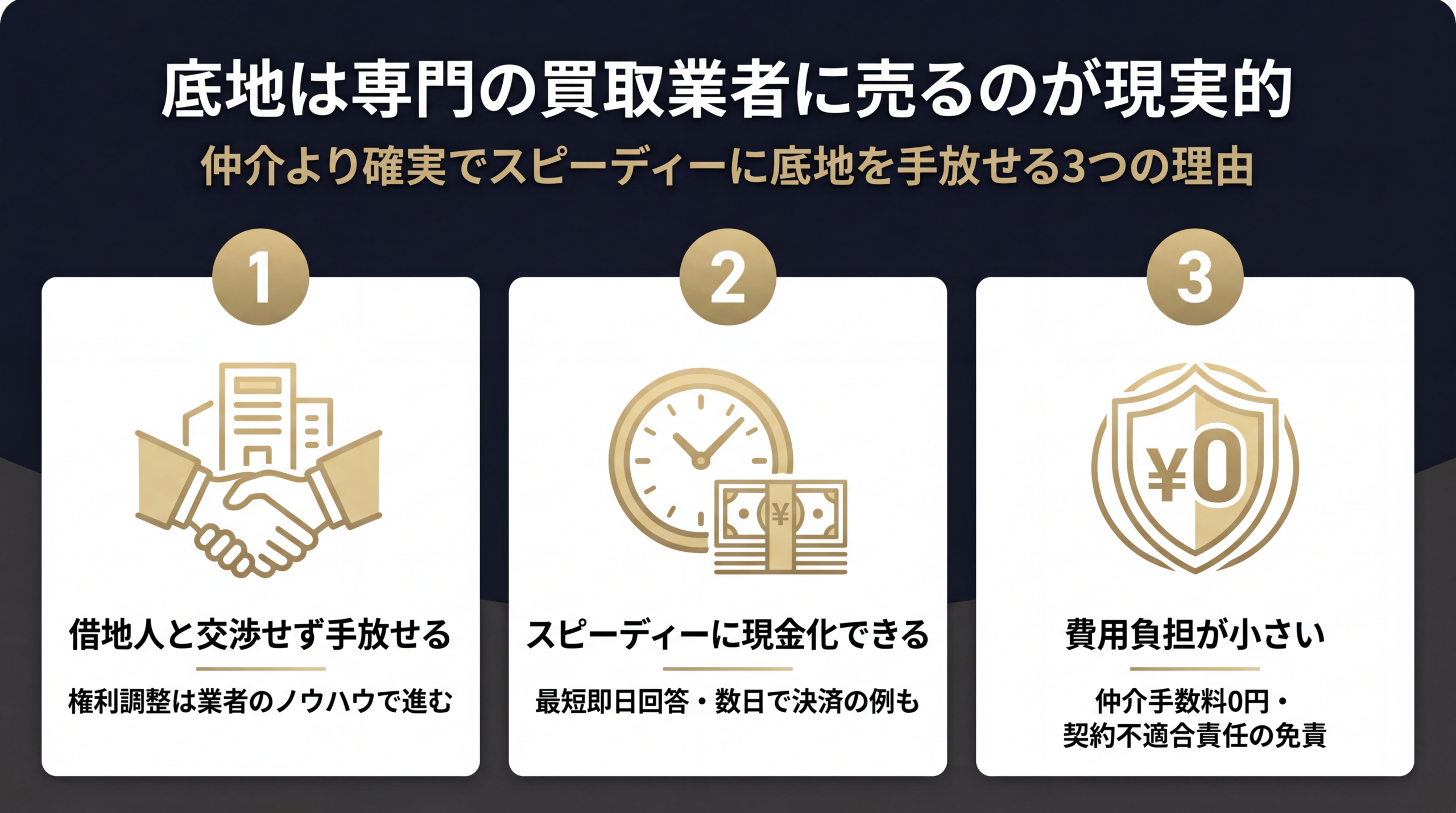 底地は専門の買取業者に売るのが現実的な3つの理由