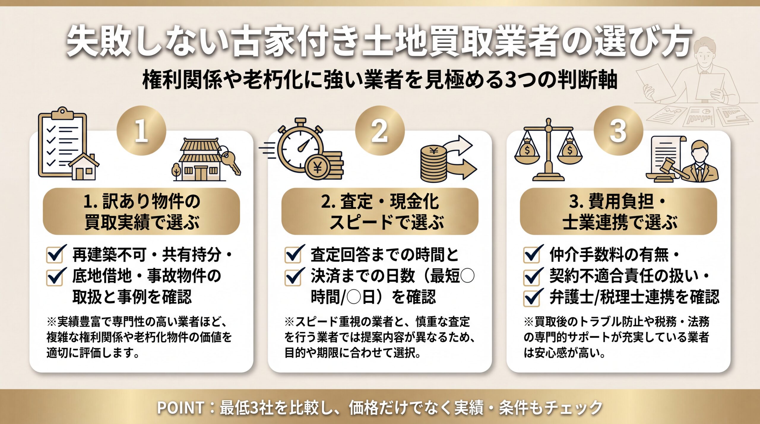 失敗しない古家付き土地買取業者の選び方
