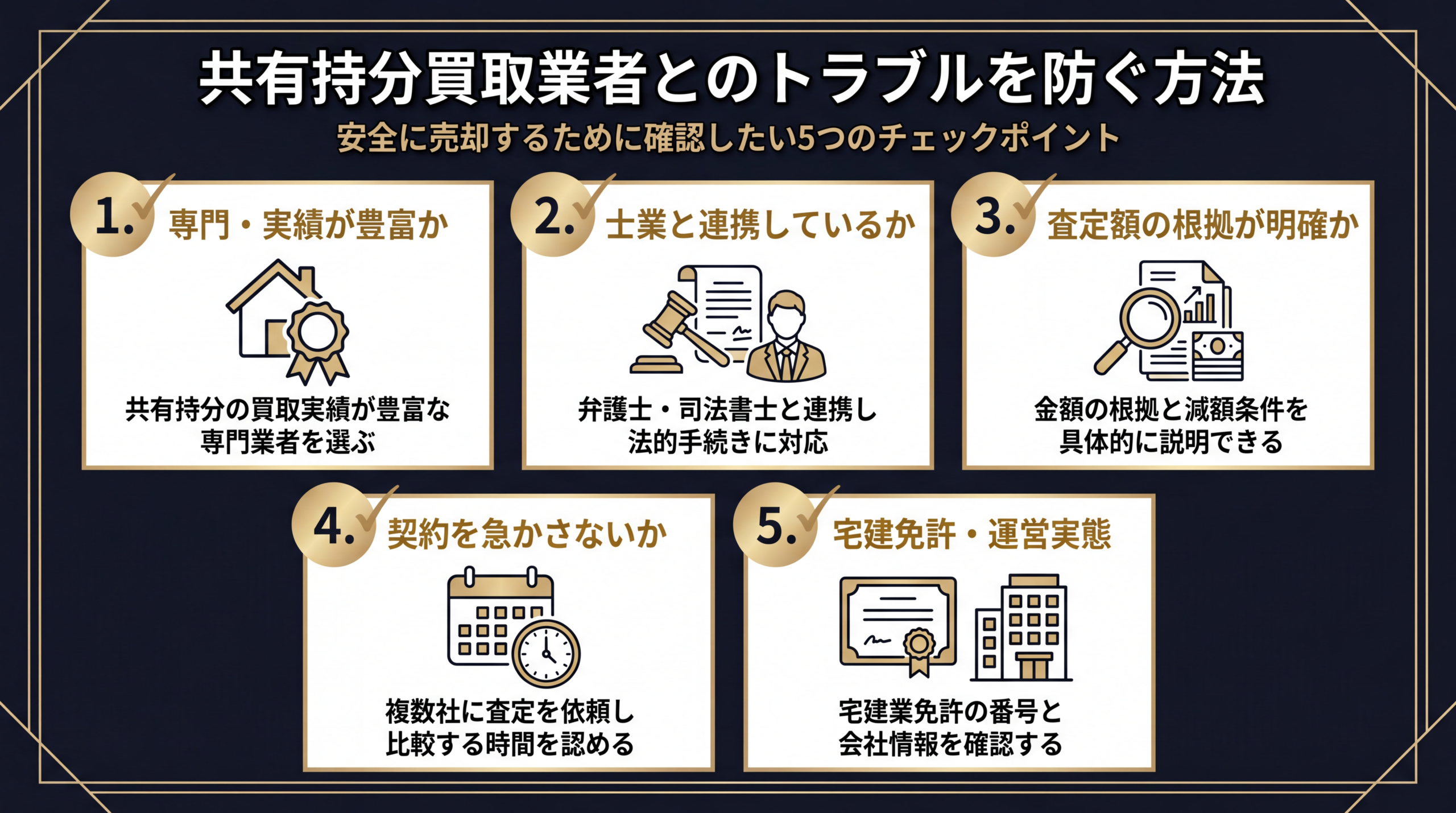 共有持分買取業者とのトラブルを防ぐ方法
