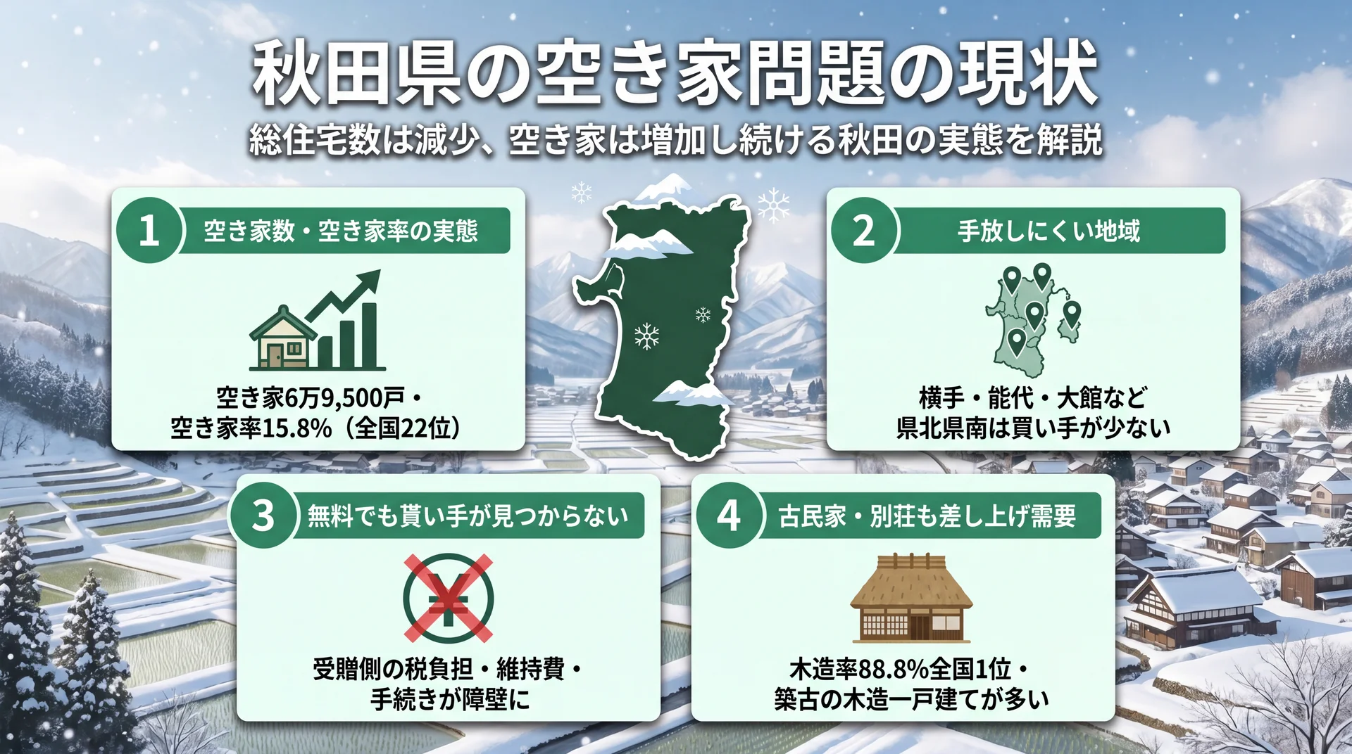 秋田県の空き家問題の現状