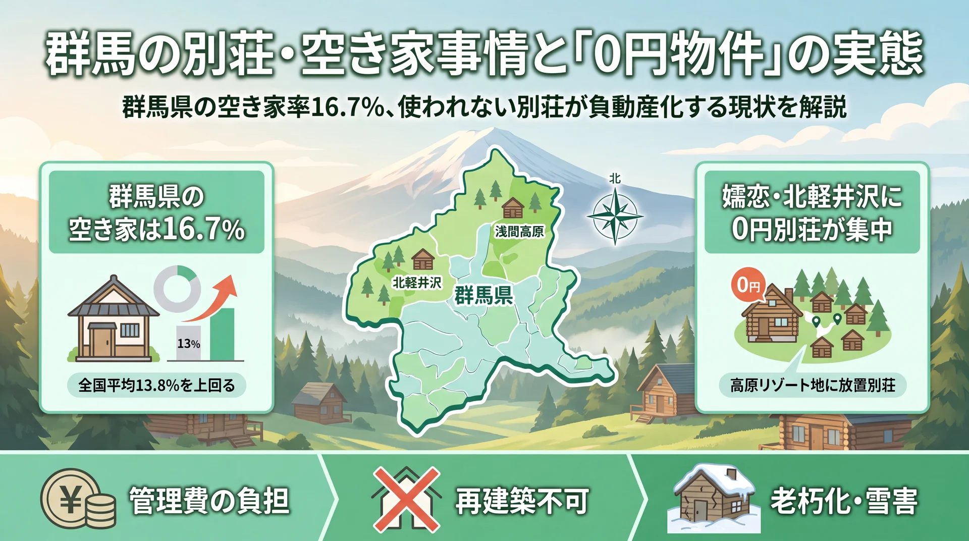 群馬の別荘・空き家事情と「0円物件」の実態