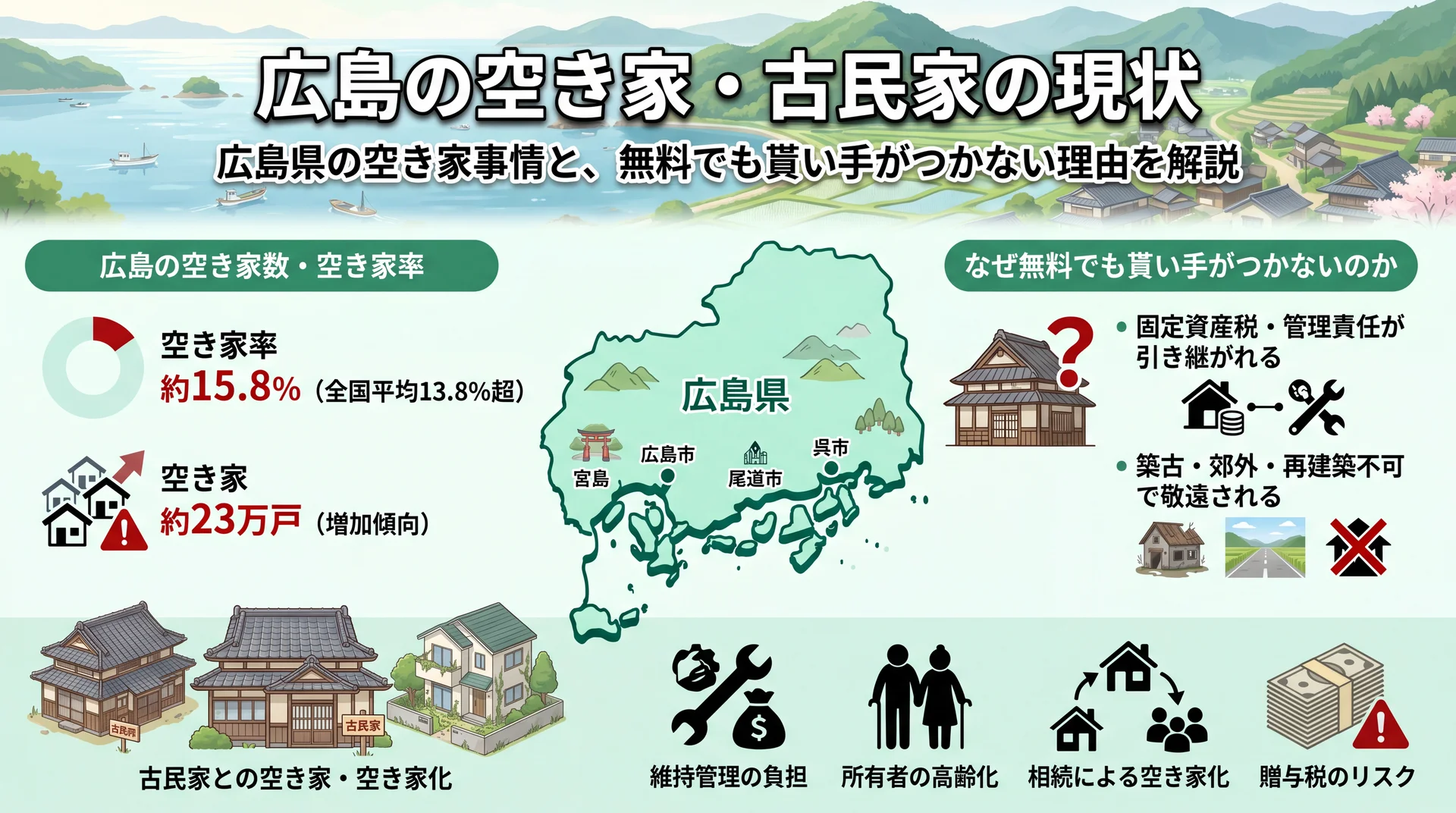 広島の空き家・古民家の現状