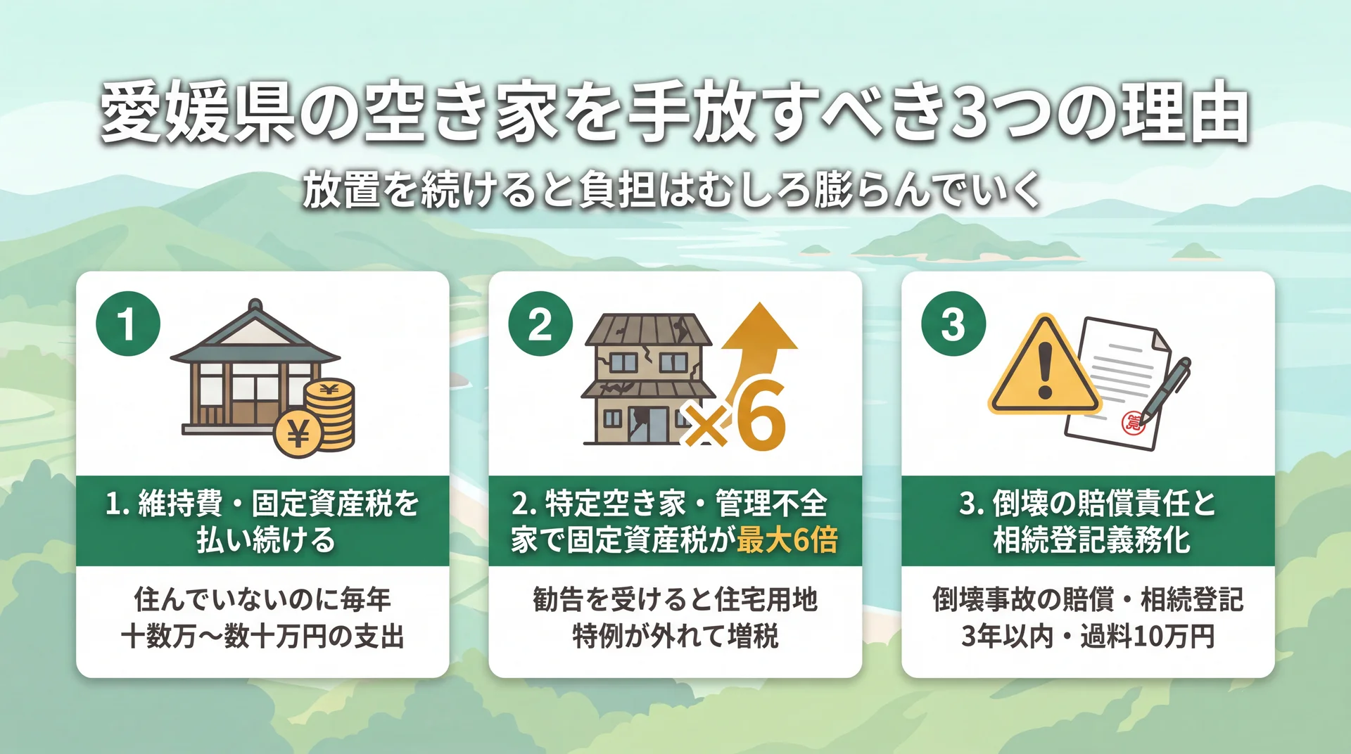 なぜ愛媛では「無料でも」貰い手がつかないのか