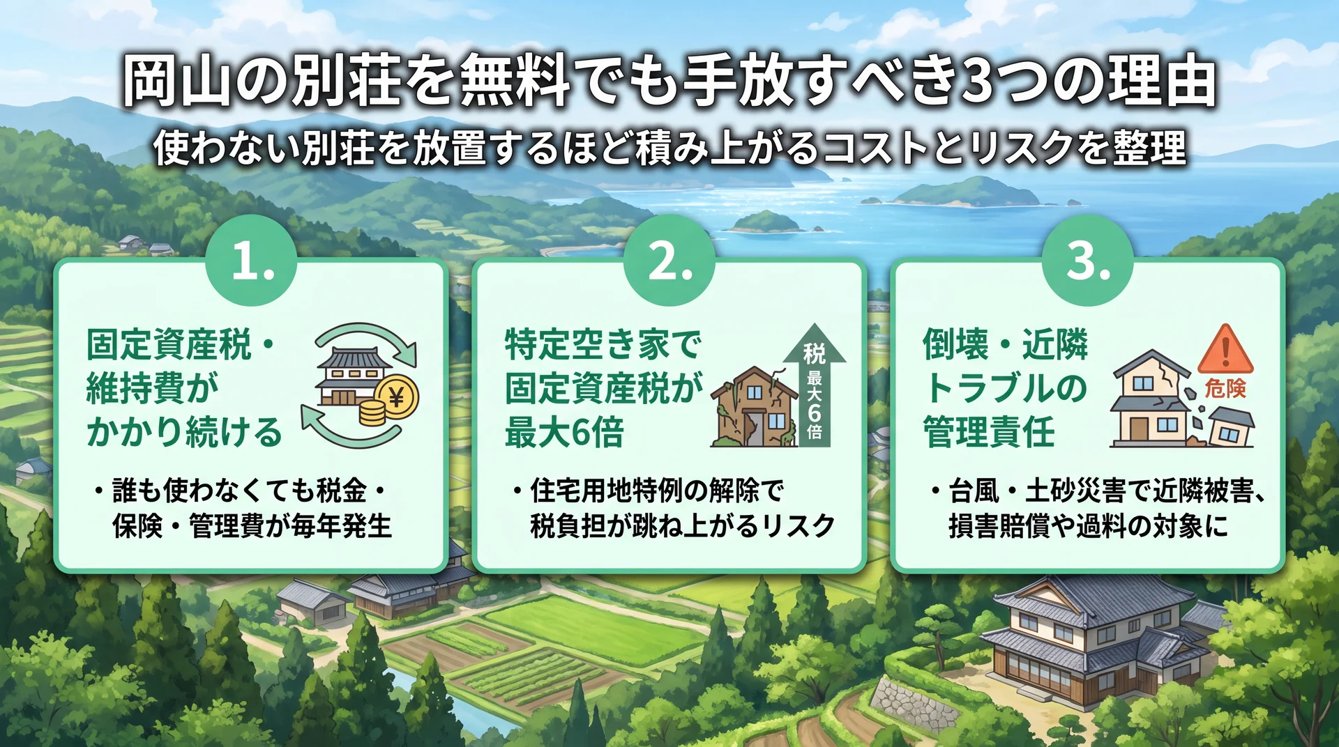 別荘の維持費・税負担のイメージ