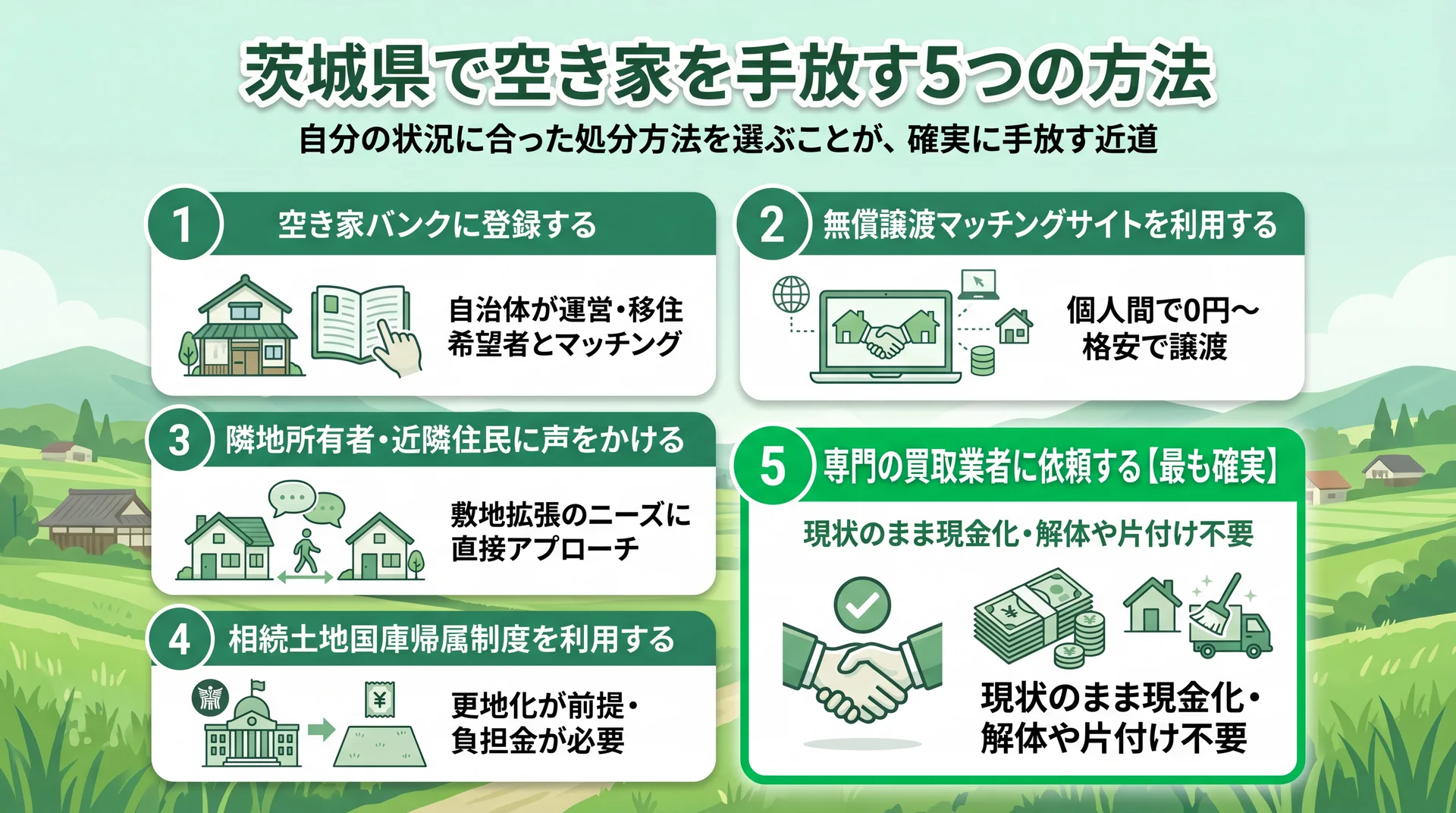 茨城県で空き家差し上げますを実現する5つの方法