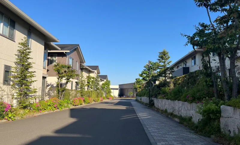 晴れた日の住宅街の道路（再建築不可・接道に関する記事のイメージ）
