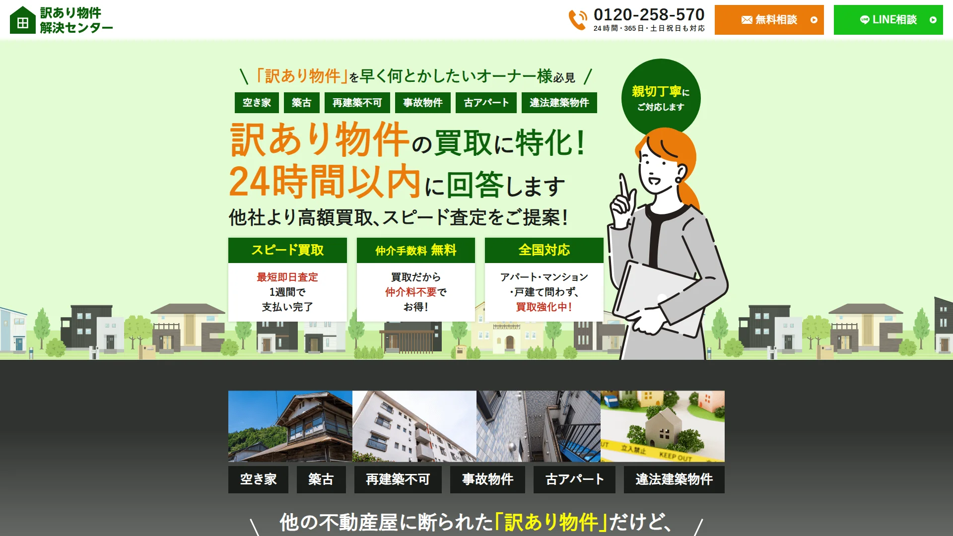 訳あり物件買取センター(合同会社なごみ)の公式サイト